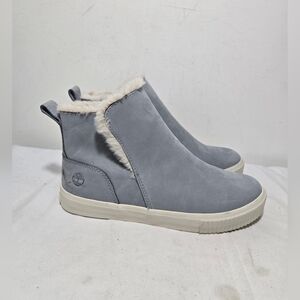 Timberland Women's Blue Skyla Bay Grey Pull on Sneaker Boot Size 8M